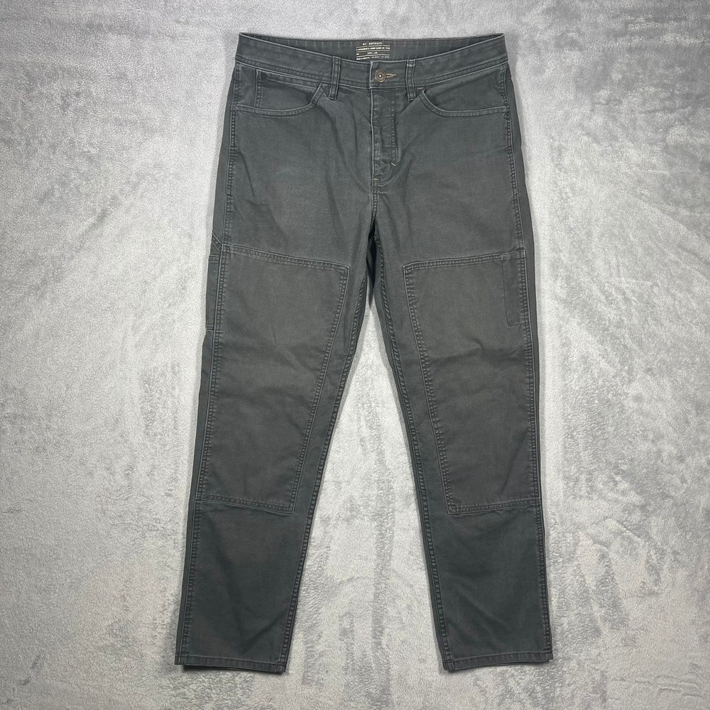 REI Co-op Double Knee Work Pants Men 34x32 Gray Stretch Utility Canvas
